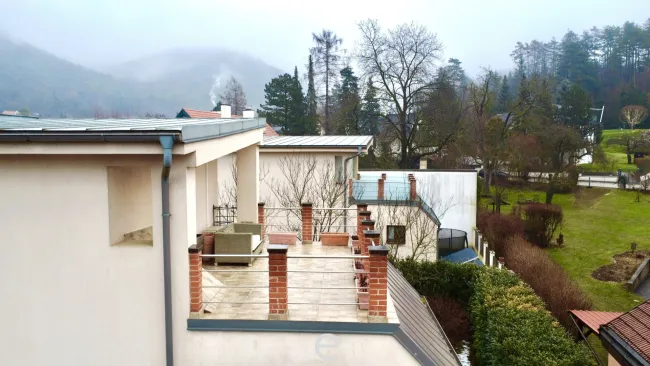 Stylische Doppelhaushälfte mit Dachterrasse, Garten und Doppelcarport in Gaaden - Bild