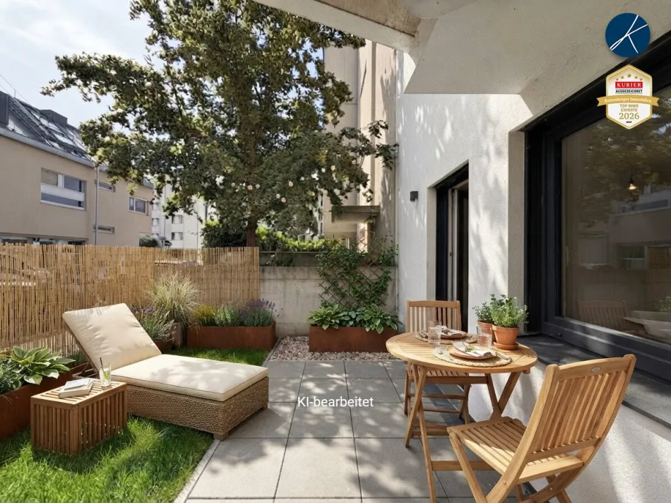 Terrasse mit Garten