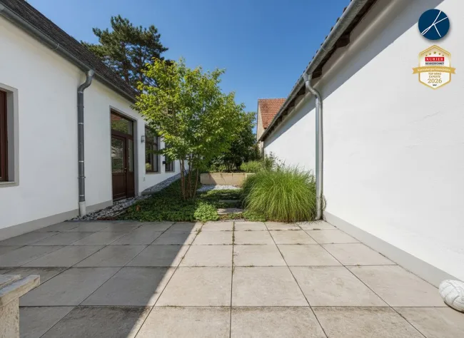 Atrium-Terrasse und Garten