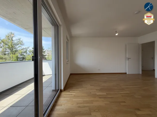 Balkon mit Blick ins Grüne
