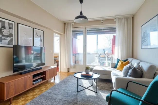 Wohnzimmer 2 mit KI Möblierungsvorschlag