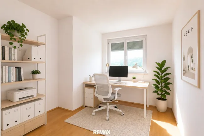 Arbeitszimmer (virtuell eingerichtet)