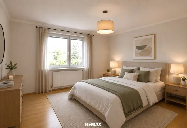 Schlafzimmer virtuell eingerichtet