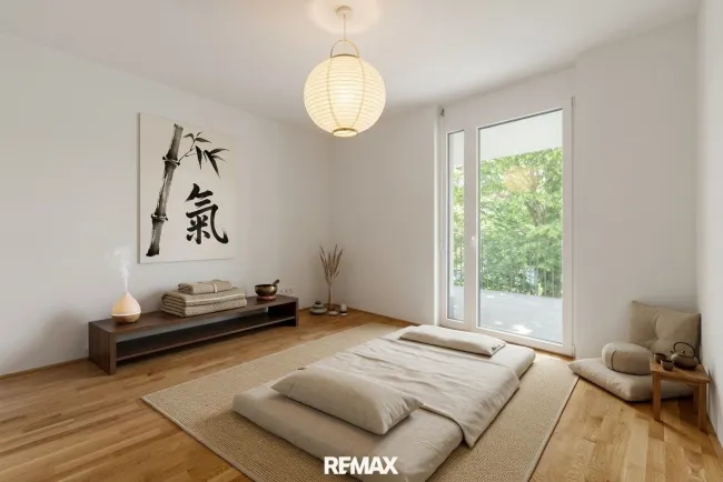 Eingerichteter Shiatsu-Raum - KI Symbolfoto