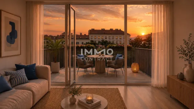 Vorsorgewohnung mit großem Balkon Richtung begrünten Innenhof (NEU-Erstbezug) - Bild
