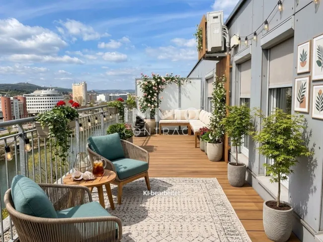 Tolle Dachgeschoßwohnung , Fernblick auf 2 Terrassen! - Titelbild