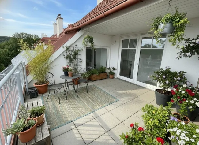 Charmante 4 Zimmerwohnung mit 2 Terrassen in Grünruhelage - Titelbild