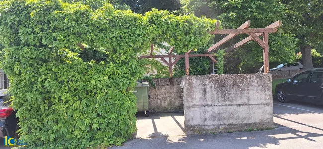 Begrünte Müllinsel