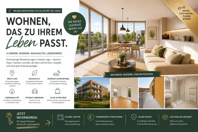TRAUMWOHNUNG - 4 Zimmer Erstbezug Neubau - Titelbild