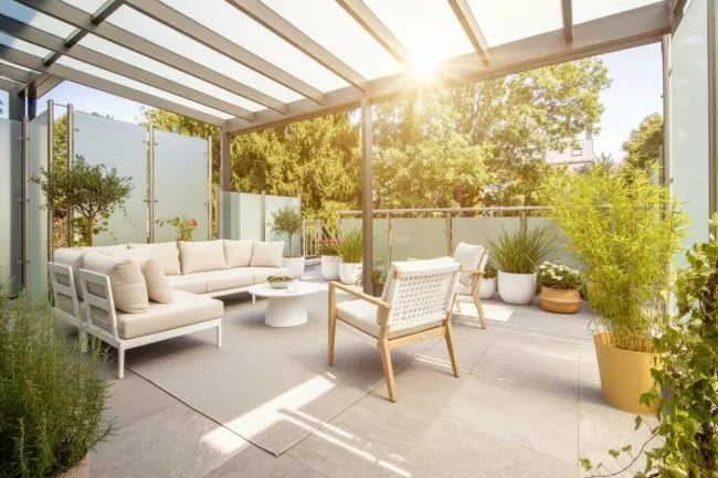 Terrasse mit KI -Möblierungsidee