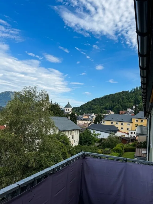 Balkonblick auf Mariazell