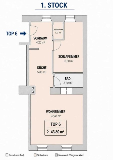 Sanierte und möblierte 2-Zimmer-Eigentumswohnung im sanierten Altbau mit Lift und Fernwärmeanschluss!