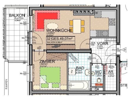 Neuwertige 2 Zimmerwohnung mit südwestlichen Balkon und Stellplatz inklusive!