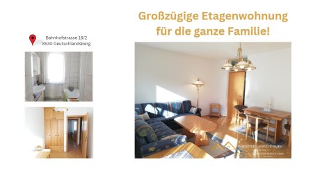 Etagenwohnung 84m² im Zentrum von Deutschlandsberg - 3 Schlafzimmer + Tiefgarage - Bezug 1.9.2026