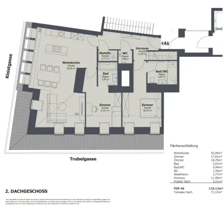 Grundriss TOP 46