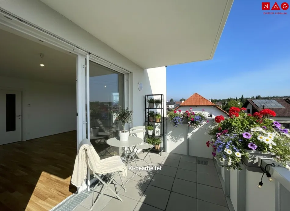 Möblierungsvorschlag Balkon KI generiert
