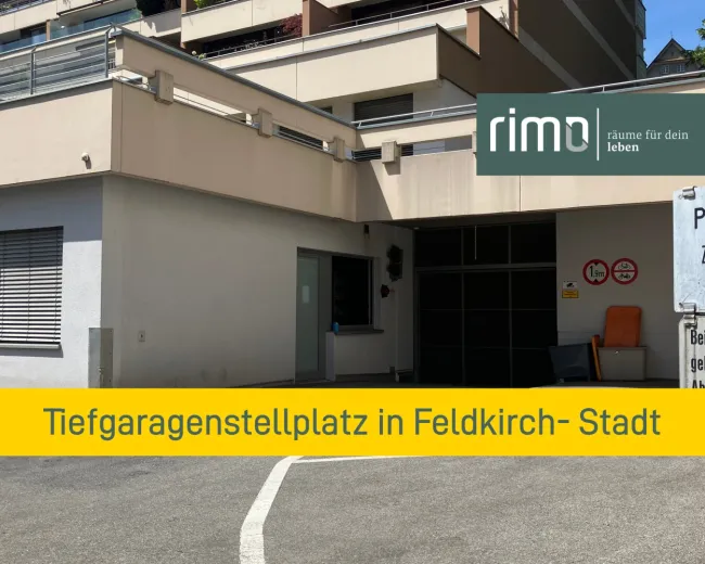 Tiefgaragenstellplätze in zentraler Lage von Feldkirch - Titelbild