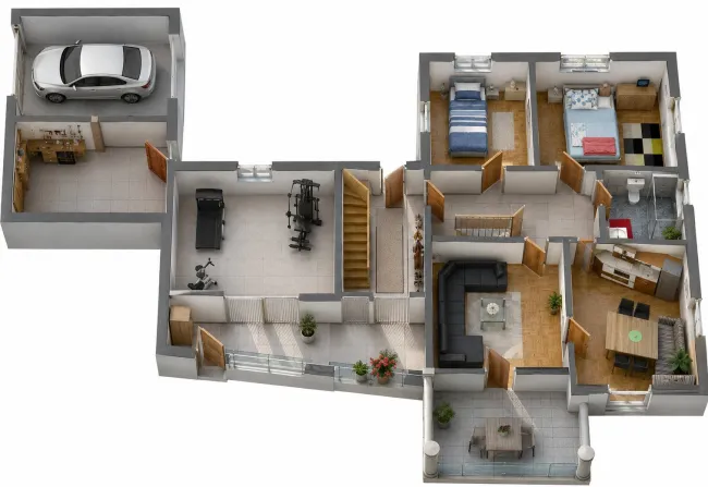 Zeltweg: Platz für 2 Familien auf ca 236 m2 Wohnfläche - 6 Zimmer, 2 Bäder, Wintergarten, Pool und 995 m2 Grundstück - Bild