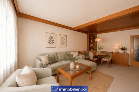 Wohnzimmer, Eßbereich mit Deko
