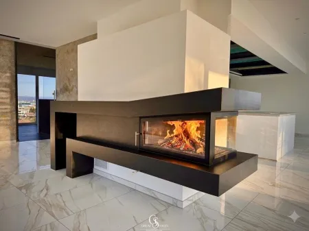Kamin im Wohnzimmer