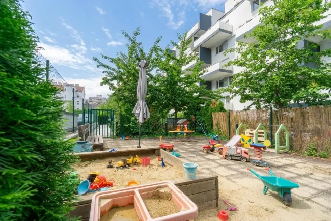Gemeinschaftlich genutzter Spielplatz