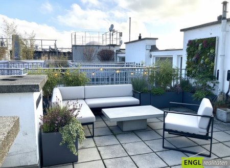 Beste Adresse! Helle Maisonette Wohnung mit Balkon, Wintergarten und Terrasse mit Blick zum Stephansdom