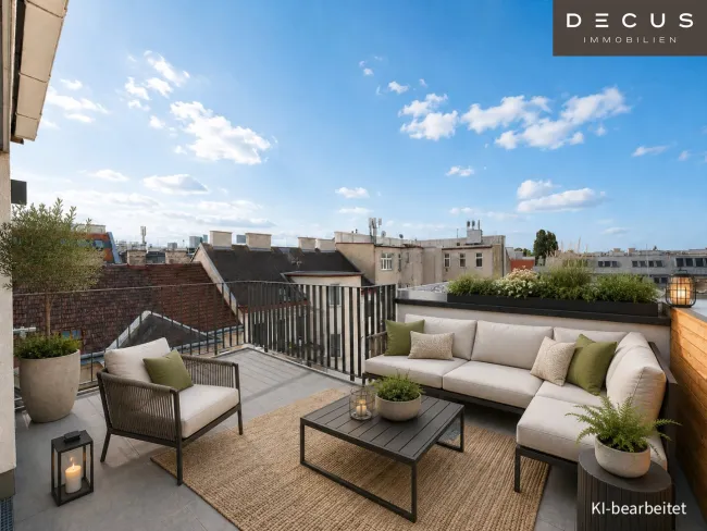 | 3 ZIMMER WOHNUNG | STILVOLLE MAISONETTE | GROSSZÜGIGE TERRASSE | TOLLER WEITBLICK | MEIDLING | - Titelbild