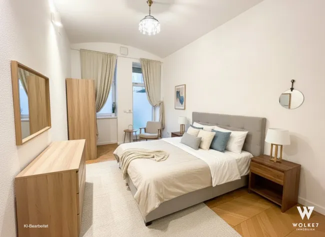Moderne 2-Zimmer-Altbauwohnung mit Terrasse im ruhigen Innenhof | Gesamte Wohnung hofseitig ausgerichtet - Bild