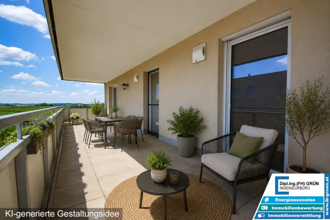 Modern wohnen im Grünen – 3-Zi.-Wohnung mit XXL-Terrasse & Lift - Bild