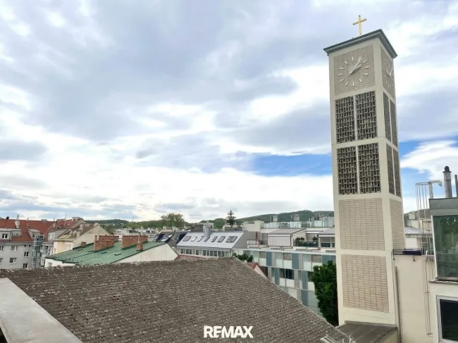 Ausblick Dachterrasse auf Unter St Veit