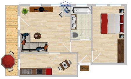 Gemütliche 2 Zimmer Wohnung in zentraler Lage