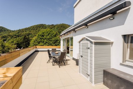Penthouse mit Panorama: Sonnenterrasse, Luftwärmepumpe & Fußbodenheizung!