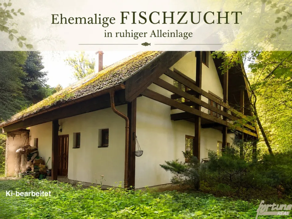 Natur, Wasser & Potenzial – Ehemalige FISCHZUCHT in ruhiger Alleinlage - Titelbild