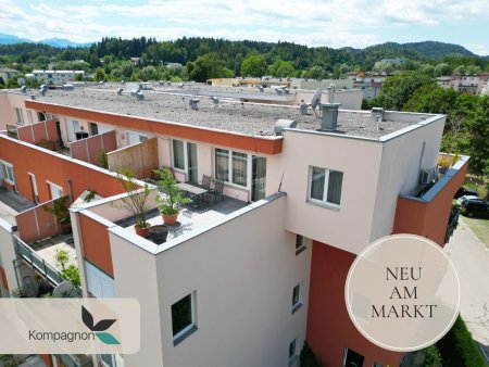 94 m² Wohnkomfort über den Dächern von Klagenfurt - Zwei Terrassen, Wintergarten, Klimaanlage und Schwedenofen