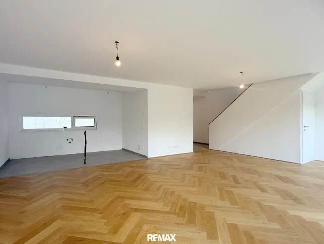 Erdgeschoss - Wohnzimmer und Küche