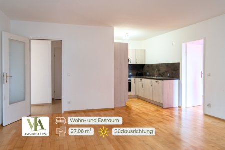 Südseitig gelegene 3-Zimmer-Wohnung mit Balkon 10 m², Kellerabteil und TG-Abstellplatz in Rum / Grenze Innsbruck