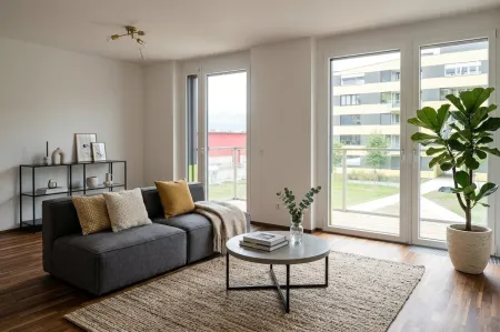 Wohnen am Winterhafen - moderne 2 Zimmerwohnung mit Balkon im 1.OG