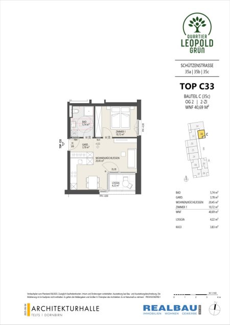 Vorsorgepaket 2 Neubau-Wohnungen, Innsbruck Ost