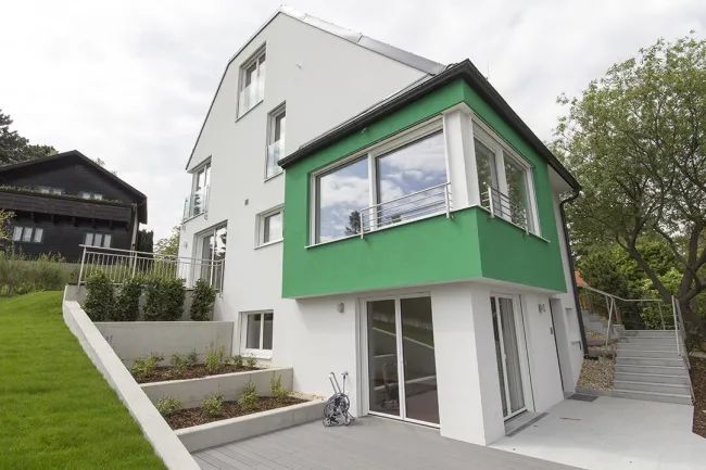 Aussichtsreich: Modernes EF-Haus in Hanglage mit Terrassen, Klima, Dornbach / Wien - Bild