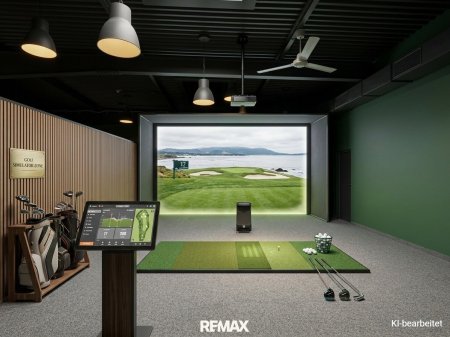 Golfsimulator in Raum 3 - KI generiert
