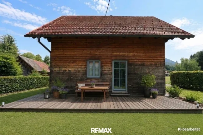 Terrasse mit KI aufgehübscht