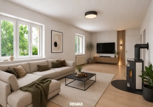 Wohnzimmer virtuell eingerichtet