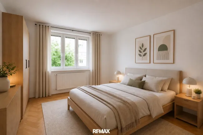 Schlafzimmer (virtuell eingerichtet)