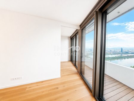 DANUBEFLATS: 40. Stock - Jeden Tag Sonnenuntergang - Edle 2-Zimmer-Wohnung