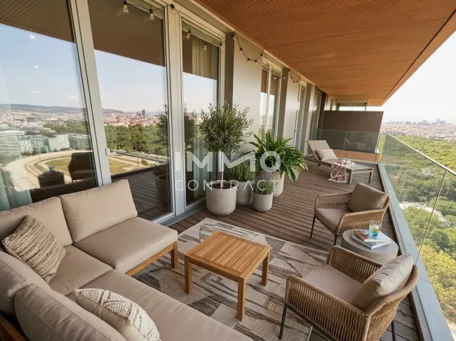 Möblierungsvorschlag Balkon (KI-generiert)