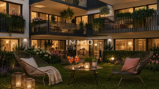 Hofseitiger Balkon, hippe Lage, perfekte Infrastruktur: Neubau-Erstbezug Nahe 7. Bezirk - Titelbild
