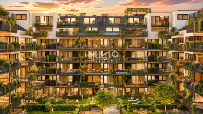 Entzückendes Studio mit Grünblick, Neubau-Erstbezug - Bild
