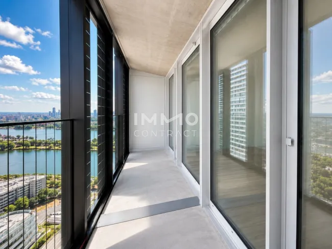 Panoramawohnung im DC2 Tower – 16m2 Loggia Erstbezug - Titelbild