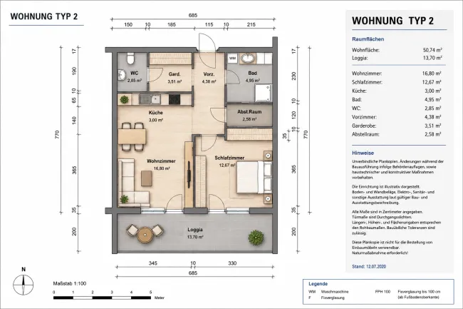 Wohnung 52m2