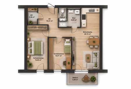 Wohnung 72m2